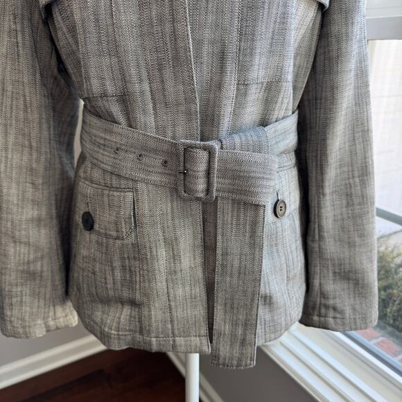 M.M. LAFLEUR Blazer Womens 6 Black White Emery Safari Porto Weave - Picture 7 of 13